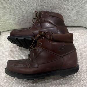 Timberland Navy Nubuck Boots with Cream Collar and Tan Lug Sole Timberland | Shoes | Timberland Navy Nubuck Boots With Cream  main image 3